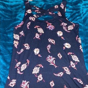 💎 3/$25 Maurices Navy Blue Floral Dress